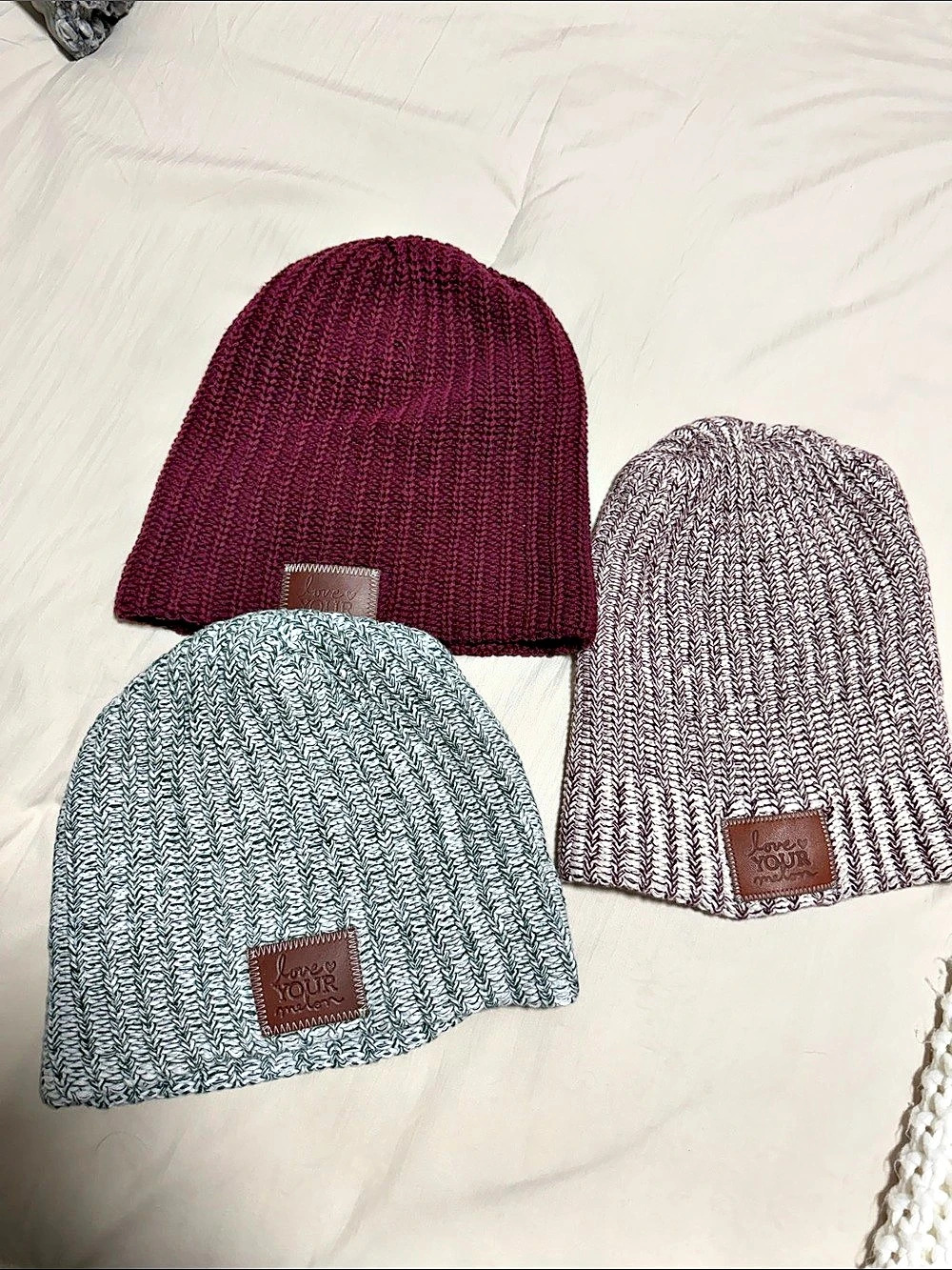 Love Your Melon Classic Cuffed Beanie (Bundle of 3) ) Knit Beanies 3-Pack Pink &